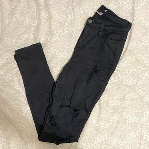 Fashion Nova Black Glistening Jeans